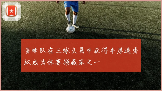黄蜂队在三球交易中获得丰厚选秀权成为休赛期赢家之一